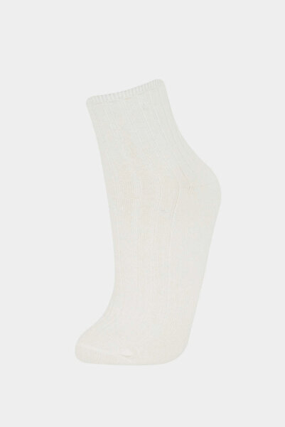 DeFacto F5598AXGR64 Сиви дамски памучни чорапи, 5 чифта