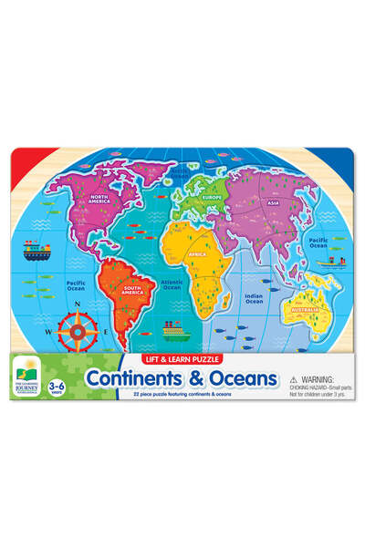 The Learning Journey Hai să învățăm puzzle-ul continentelor și oceanelor