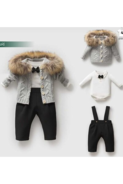 Nipperland Gri Hırkalı Erkek Takım