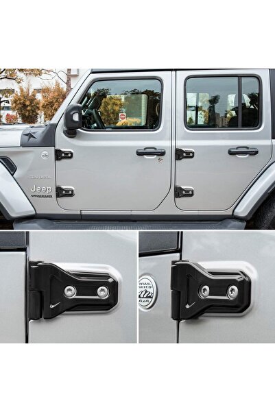 Generic E-cowlboy Door Hinge Cover Trim for 2018-2025 Jeep Wrangler JL/JLU & Gladiator JT (Black, 8 PCS)