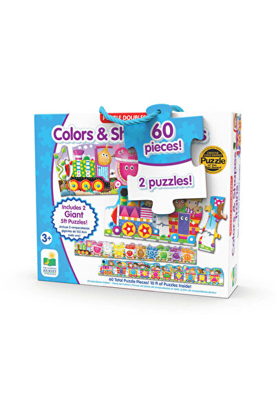 LEARNİNG JOURNEY Set of 2 Puzzles - Giant Train with Colors and Shapes