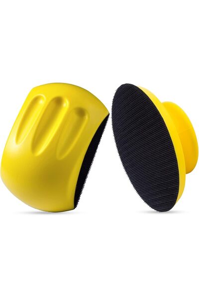 EXCEFORE 5in Hook and Loop Sanding Blocks, 2-Pack (Round & Mouse Hand Sanding Blocks)