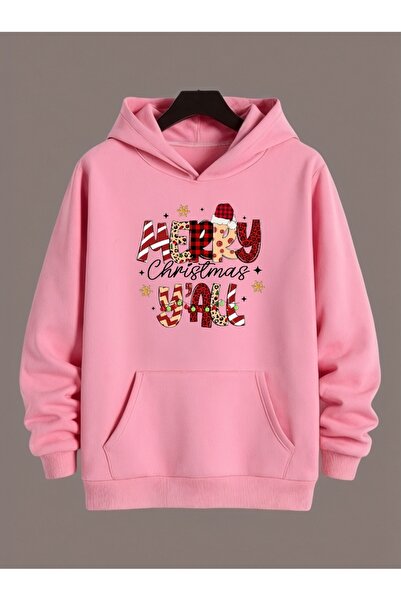 ArtYus Unisex Long Sleeve Transfer Merry Christmas Ho Ho Ho Christmas Printed Crew Neck Sweatshirt