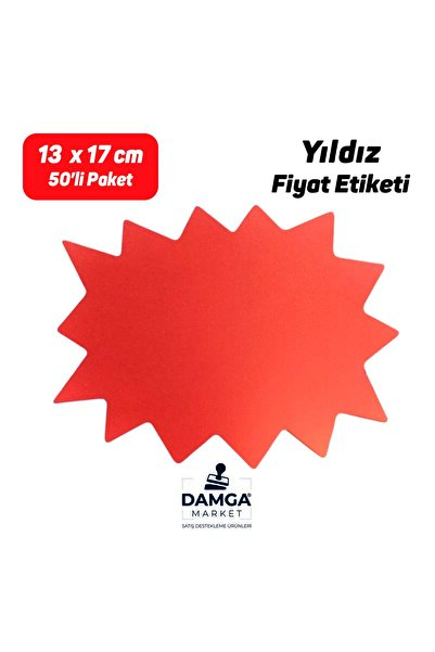 DamgaMarket Narandžasta zvezda cjenik 13×17 cm – 50 komada praznih etiketa za...