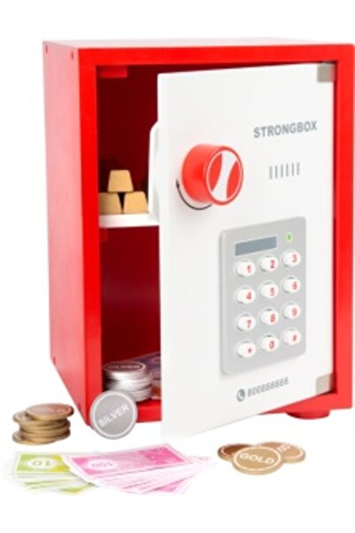 Small Foot Wooden Safe for Children with Play Money –