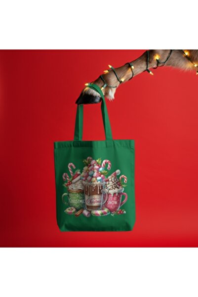 The Luma Atelier Geantă de pânză - Dulciuri de Crăciun