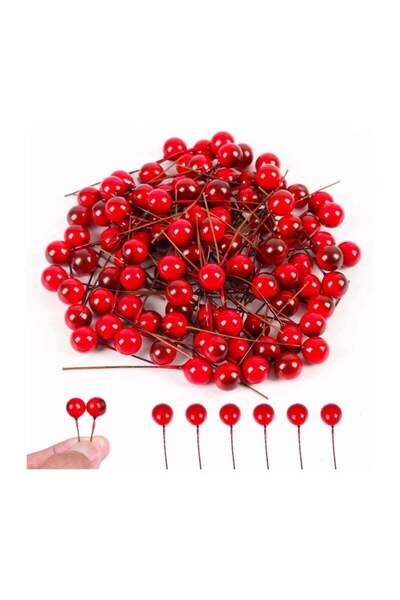 Arabest مجموعة من 144 قطعة من الكرز الاصطناعي مقاس 10 مم وإكسسوارات ديكور الع...