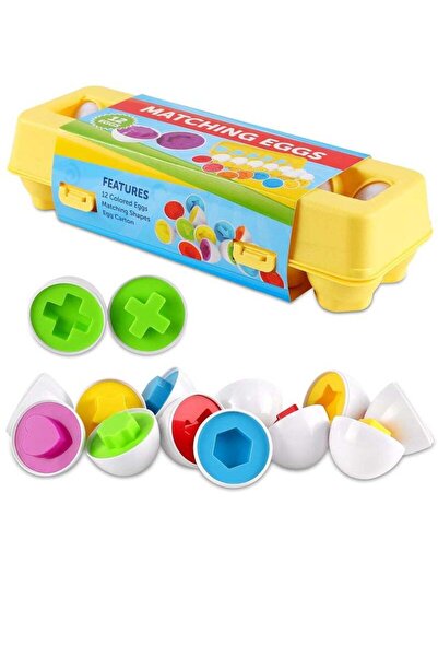 Arabest Fun Geometry Matching Toys, Realistic Toy Eggs with Child Safe Design, Matching Eggs Toy Set
