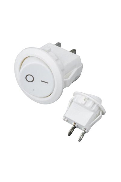 Powermaster مفتاح أبيض صغير دائري غير مضيء ON-OFF IC-134E