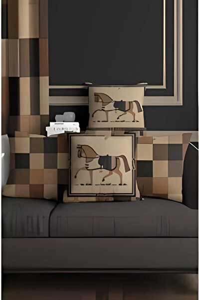 ALAMODECOR Σετ με με τύπωμα καλύμματα μαξιλαριών διπλής όψης με γεωμετρικά σχέδια (6 τεμάχια)