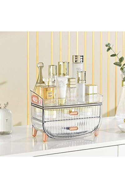 Arabest منظم مكياج، منظمات مكياج أكريليك كبيرة، لطاولة الزينة في الحمام أو غرفة النوم