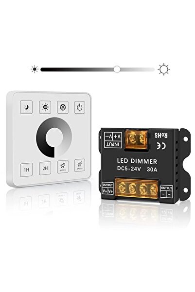 EXCEFORE وحدة تحكم باهتة LED مثبتة على الحائط بلوحة لمس RF (لون واحد)