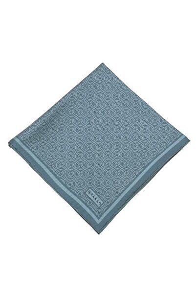 Vakko Μεταξωτό μαντήλι - Νέο μονόγραμμα - Απαλό ινδικό μπλε