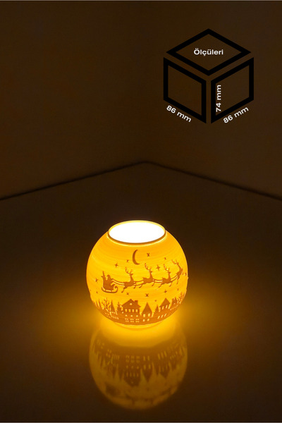 Filamentim Yılbaşı Noel Baba Modelli Tealight Çıkıntılı Mumluk No.2104P (Led ...