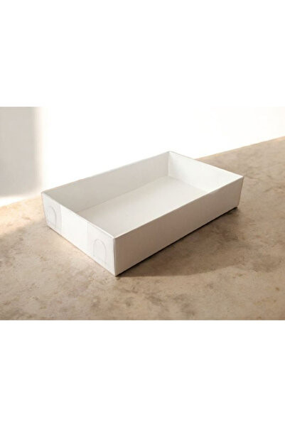 BOXSTATION 15x25x5 Asetaf Kapaklı Beyaz Kutu 10 Adet