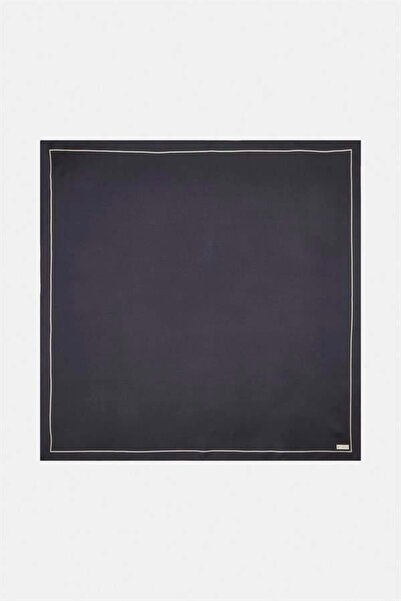 Vakko Eșarfă din mătase twill simplă - bleumarin închis