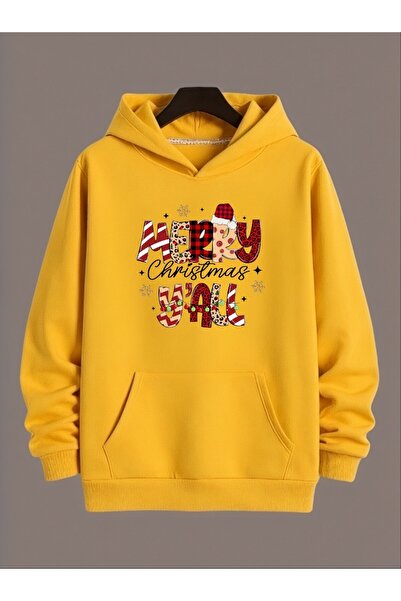 ArtYus Unisex Long Sleeve Transfer Merry Christmas Christmas Printed Plus Size Crew Neck Sweatshirt