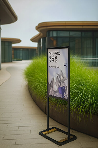 Grand City Media Poster banner stand | Double-sided 62x80cm