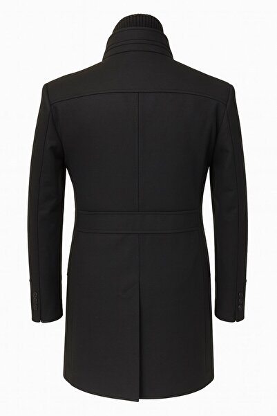 Plus Scorpion Palton slim fit pentru bărbați – guler cu fermoar cu nervuri detașabil, S–XXL