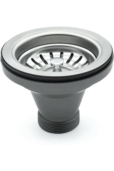 TERRIFI مجموعة مصفاة تصريف حوض المطبخ مقاس 3-1/2 بوصة مع سلة مصفاة وسدادة