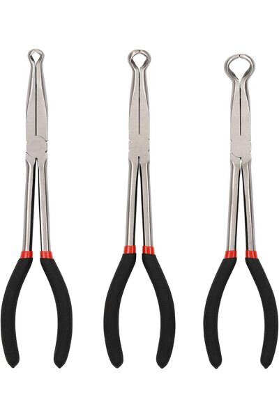 EXCEFORE Long Handle Hose Gripper Plier Set, 3 Pc 11" (5/16, 1/2, 3/4 inch)