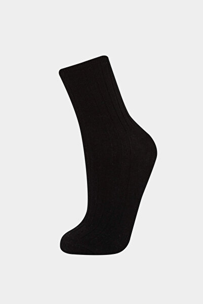 DeFacto F5598AXGR64 Сиви дамски памучни чорапи, 5 чифта