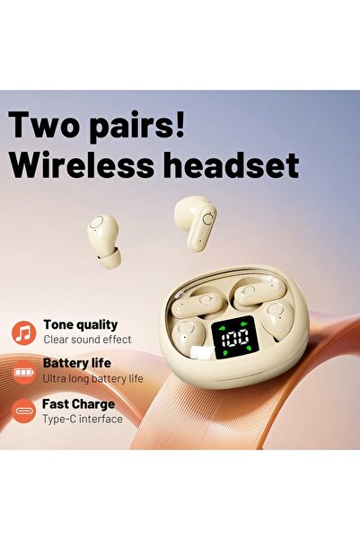 Generic Wireless Bluetooth Headset,Tiny Size Invisible Earbuds,Sleep and Sports Earphones Set, 2 Pairs, Mini