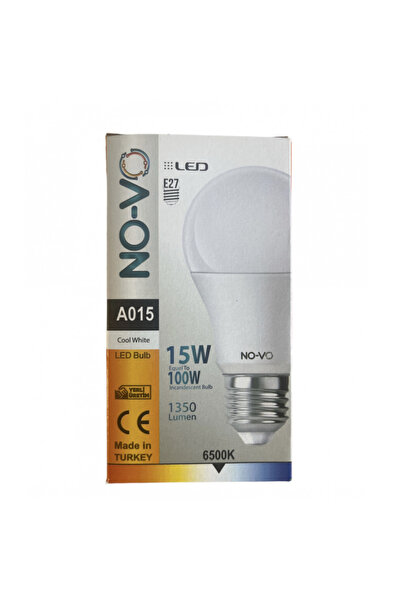 No-vo LED bulb E27, NO-VO, 15 W, 6500k, 1350 lm, cold light