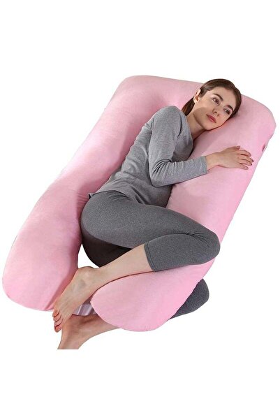 Arabest Pregnancy Pillows for Sleeping, U Shaped Maternity Full Body Pillow for Pregnant Women (Pink)