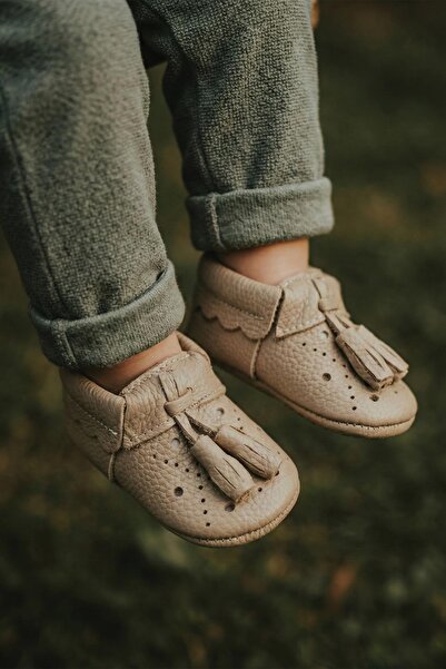 Cigit Leather baby shoes size 17-21 mink