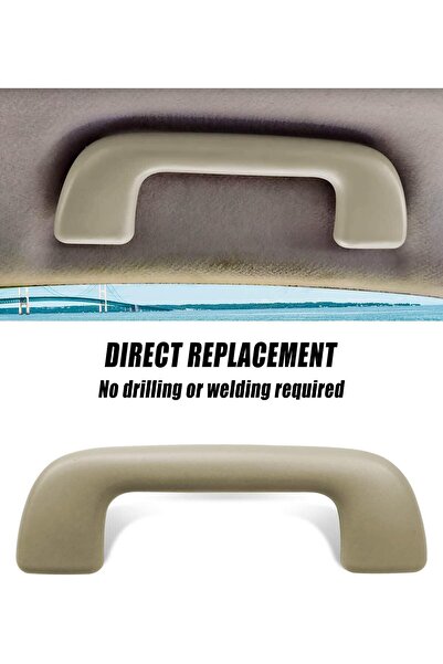 Generic PNYZIK Auto Roof Pull Handle Grab Rail (Beige Gray) - Front Handrail Without Hook