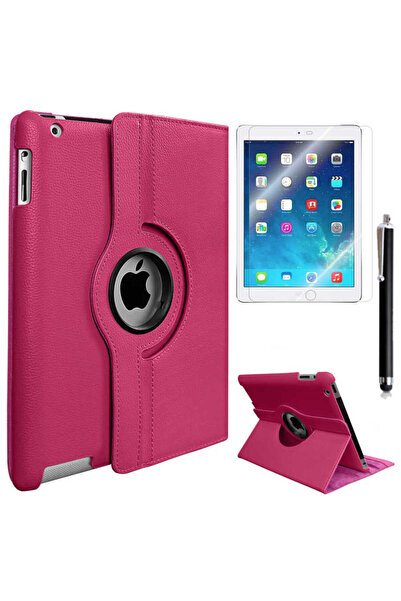 Fuchsia Apple iPad Mini 5 Rotatable Pu Leather Stand Case