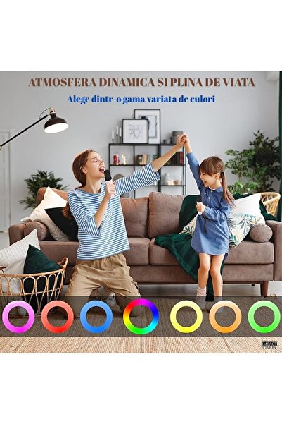 QGC Bluetooth Karaoke Speaker Set with 2 Wireless Microphones, 5 Vocal Effects, RGB Lights, Portable, TF