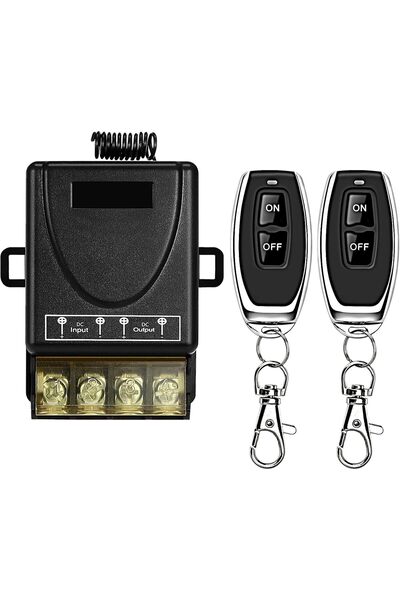 EXCEFORE مفتاح تحكم عن بعد لاسلكي بطول 328 قدمًا، تيار مستمر 12-72 فولت، 40 أ...