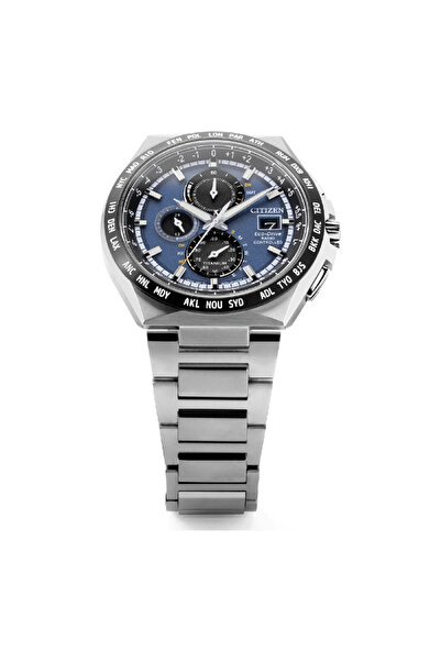 Citizen Eco-Drive Radio-Controlled AT8238-84L Blue Dial Titanium Men's Watch