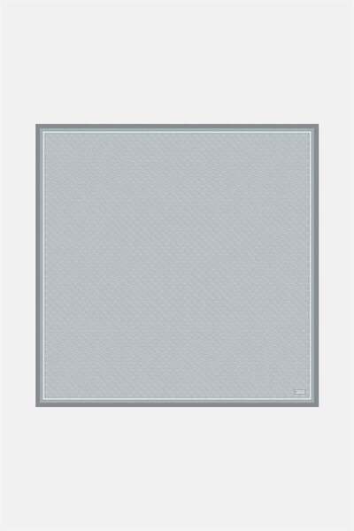 Vakko وشاح حريري تيفيل مونوغرام 41408-فضي