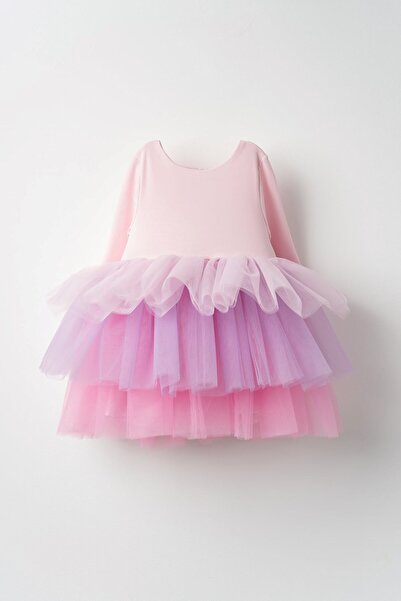 Banamio Βιολετί Φόρεμα Μπαλαρίνας Φόρεμα Τούτουλα με τούλι