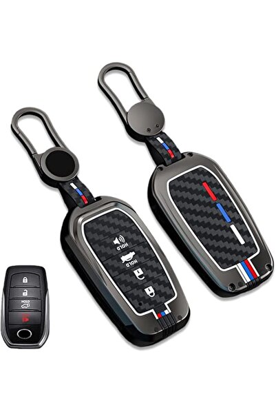 Generic JanneChou Zinc Alloy Key Fob Cover Case Protector for Toyota Land Cruiser 4Runner RAV4 Camry Highlan