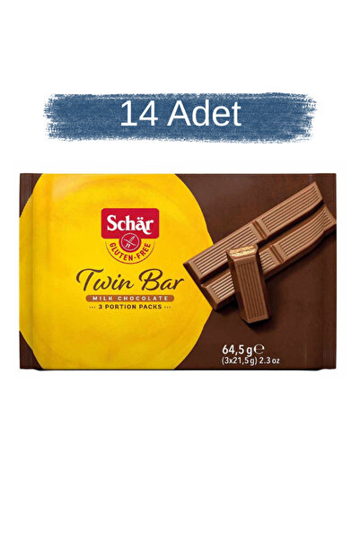 Schar Twin Bar 64,5 Gr Glutensiz Çiftli Çikolata Bar Glutensiz Çikolata Schrtwn1