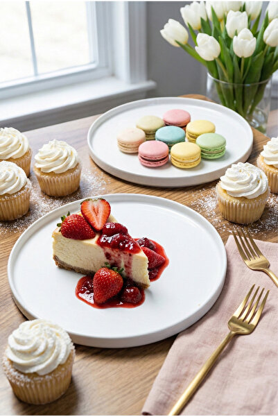 Heda Porselen Set of 2 Venus 24 cm Porcelain Serving Plates