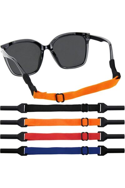 SYOSI 8 قطع من حزام النظارات القابل للتعديل - مثبتات النظارات العالمية (4 ألوان)