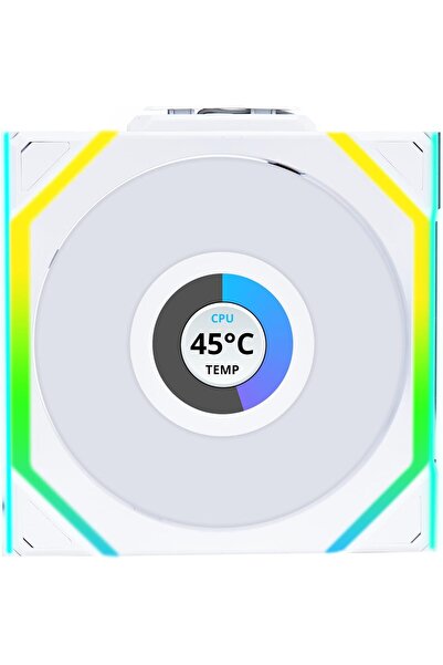 Lian Li Uni Fan SL LCD Wireless 120 - ARGB Fan with 1.6" LCD - White