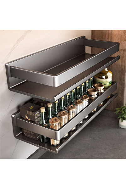 Generic Spice Rack No Drilling Metal Kitchen Shelf Spice Rack Hanging Spice Organisers for Kitchen