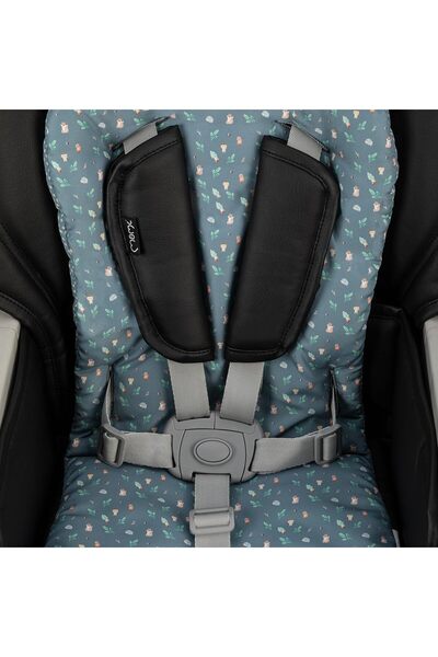 Momi GOJO Baby Highchair - Black, 7-position Height Adjustment, Reclining Seat