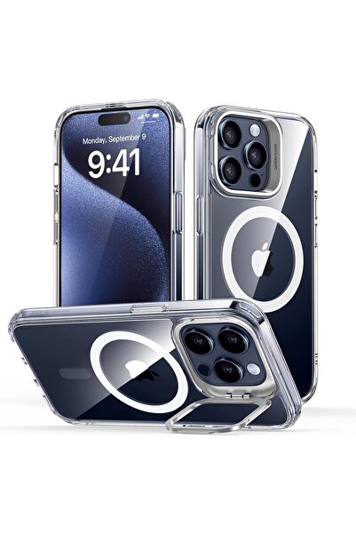 ESR iPhone 15 Pro Max Case - MagSafe Compatible, Military-Grade, Stash Stand, Clear