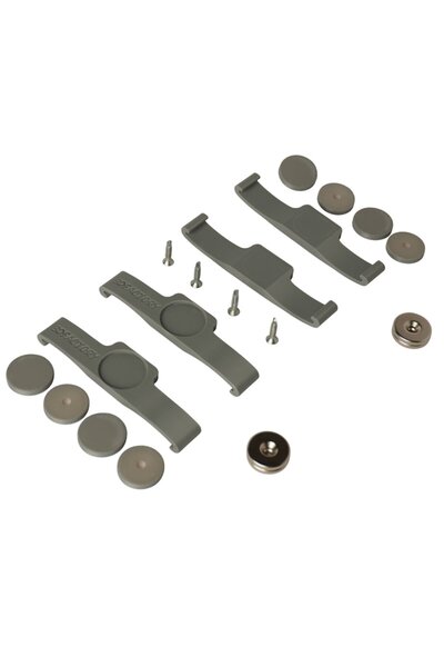 3dFactory Set suporturi magnetice placute numar inmatriculare auto Slim - 4 bucati (fata + spate), gri