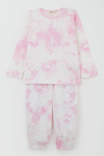 Breeze Baby Girl Pajama Set Tie Dye Patterned 9 Months-3 Years, Mixed Color