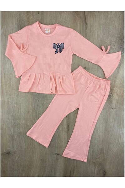 Minamino Max-Trd (3-6 Yaş) Simli Kurdale Desenli İspanyol Paça Mevsimlik Takım