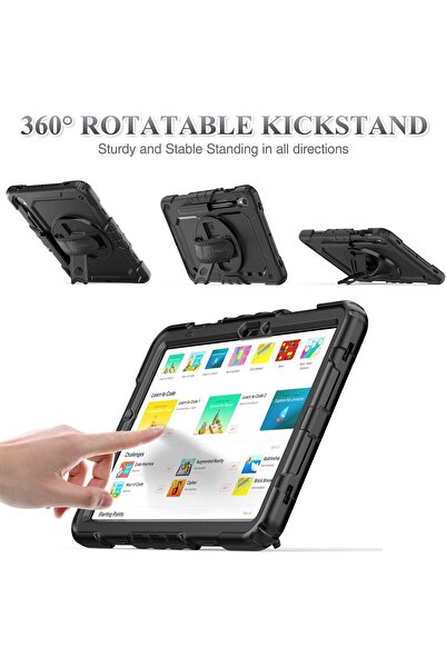 SEYMAC stock Case for Samsung Galaxy Tab S10 Lite / S10 FE / S9 / S9 FE (Black)