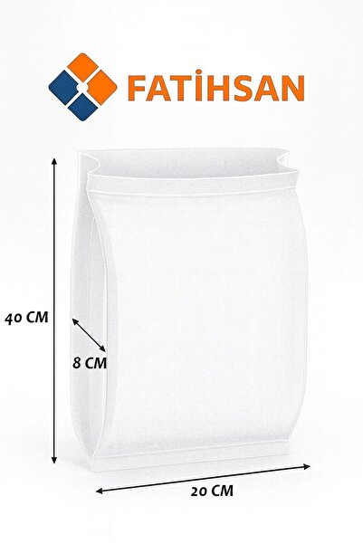 FATİHSAN 20x8x40 OPP Yan Körüklü Şeffaf Paketleme Poşeti 50 Adet